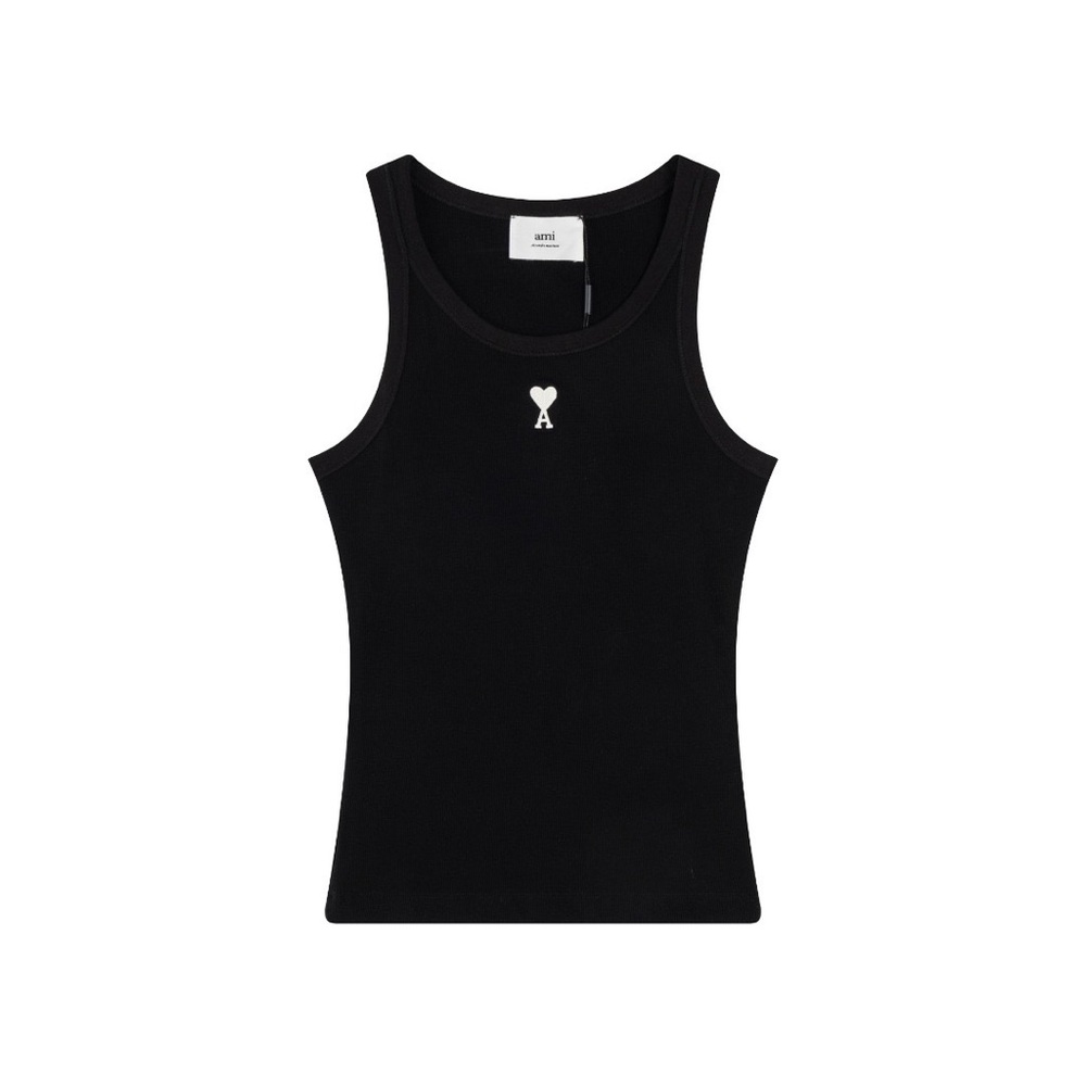 Black Tank Top with Heart Logo